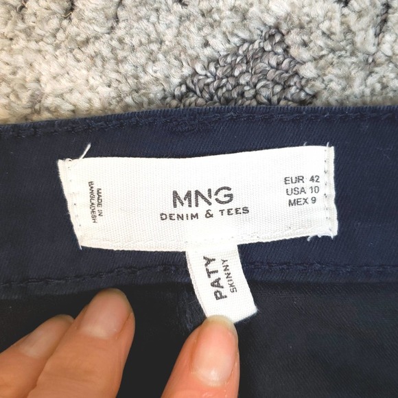 MNG Denim & Tees Black Paty Skinny Jeans size 10 - Picture 4 of 7